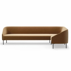 Luxus Wohnzimmer Hotel Ecksofa Braun Schwarz
