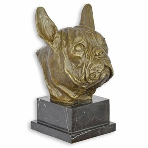 Casa Padrino buste décoratif de luxe en bronze bouledogue H. 26,5 cm - Décoration de bureau