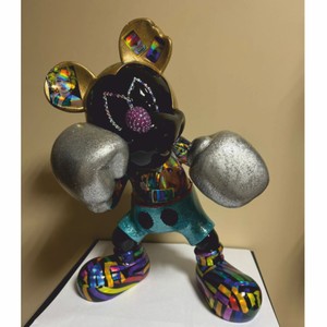 Casa Padrino figura decorativa pugile nero / multicolore A. 50 cm - Scultura da giardino