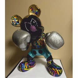 Wohnzimmer Garten Deko Figur Skulptur Schwarz Bunt