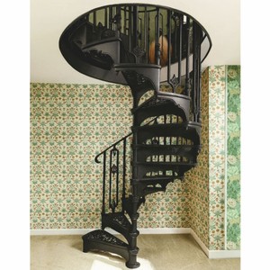 Casa Padrino escalier en colimaçon baroque avec garde-corps côté gauche noir H. 240 cm