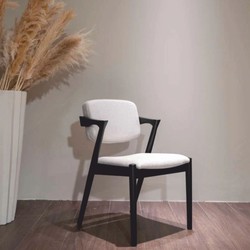 Casa Padrino silla de comedor de lujo con reposabrazos blanco / negro Al. 85 cm - Muebles de comedor