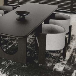 Casa Padrino chaise de salle à manger de luxe avec accoudoirs gris / marron foncé H. 65 cm
