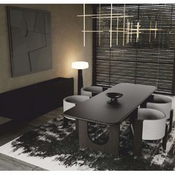 Casa Padrino chaise de salle à manger de luxe avec accoudoirs gris / marron foncé H. 65 cm