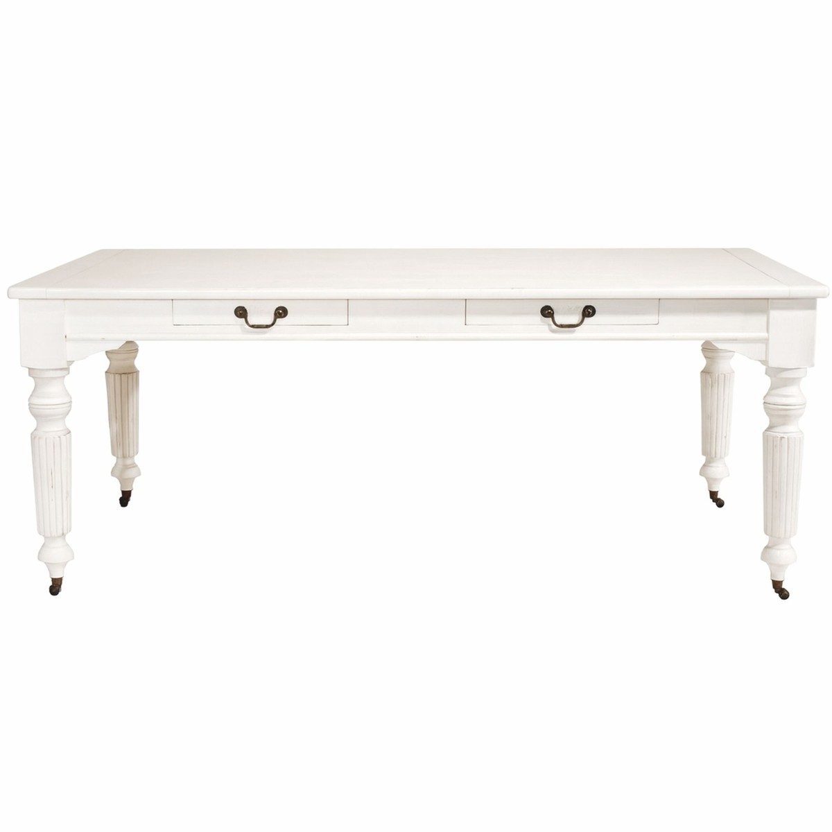Casa Padrino Country Style Dining Table White 200 cm - Solid Wood Kitchen Table Casa Padrino Country Style Dining Table White 200 cm - Solid Wood Kitchen Table