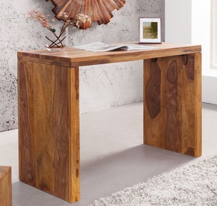 Casa Padrino Schreibtisch aus Sheeshamholz Naturfarben 100 x 40 x 75 cm - Massivholz Büromöbel