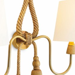 Casa Padrino applique murale double de luxe laiton vintage / blanc H. 49,5 cm - Luminaires de luxe