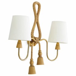 Casa Padrino applique murale double de luxe laiton vintage / blanc H. 49,5 cm - Luminaires de luxe