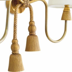 Casa Padrino applique murale double de luxe laiton vintage / blanc H. 49,5 cm - Luminaires de luxe