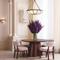 Casa Padrino table à manger de luxe marron foncé Ø 140 cm - Meubles d'hôtel et de salle à manger