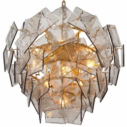 Casa Padrino lustre de luxe en laiton antique / gris Ø 80 cm - Qualité de luxe