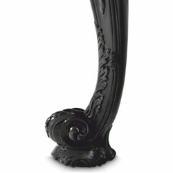 Casa Padrino Luxury Baroque Mahogany Console Table with Marble Top Black 128.5 cm
