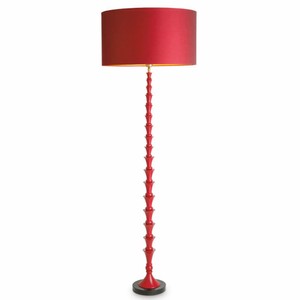 Casa Padrino lámpara de pie de lujo rojo burdeos / negro Al. 162,5 cm - Iluminación de lujo