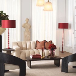 Casa Padrino lámpara de pie de lujo rojo burdeos / negro Al. 162,5 cm - Iluminación de lujo
