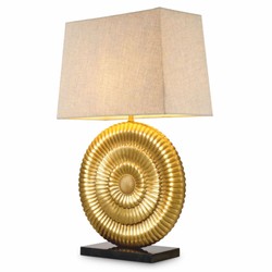 Luxus Tischleuchte Schreibtischleuchte Antik Gold Schwarz Beige