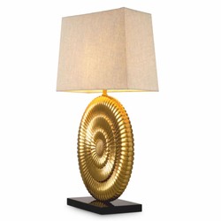 Luxus Tischleuchte Schreibtischleuchte Antik Gold Schwarz Beige