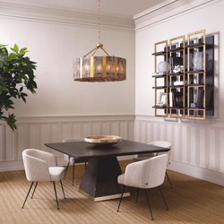 Casa Padrino table à manger de luxe marron foncé / laiton antique 150 cm - Meubles de salle à manger