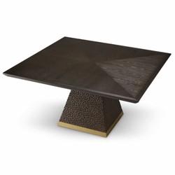 Casa Padrino table à manger de luxe marron foncé / laiton antique 150 cm - Meubles de salle à manger