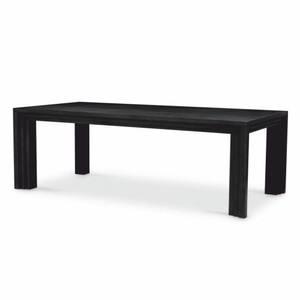 Casa Padrino Mesa de Comedor de Lujo Negro 230 cm - Muebles de Comedor de Lujo