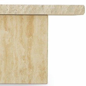Casa Padrino Luxus Travertin Couchtisch Beige 65,5 cm - Travertin Wohnzimmer Möbel