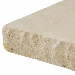 Quadratischer Luxus Travertin Couchtisch Wohnzimmertisch Beige