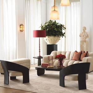 Casa Padrino Luxus Tischleuchte Bordeauxrot / Schwarz H. 112,5 cm - Luxus Qualität