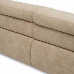 Gebogenes Luxus Wohnzimmer Hotel Büro Sofa Beige Schwarz