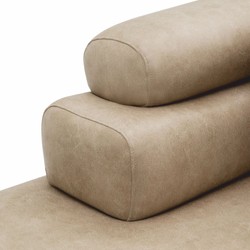 Gebogenes Luxus Wohnzimmer Hotel Büro Sofa Beige Schwarz