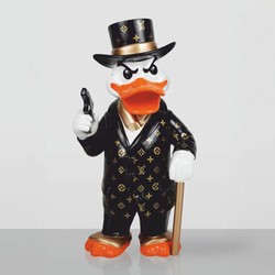 Casa Padrino Decorative Sculpture Duck H. 120 cm - Large Garden Decorative Figure
