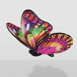 Casa Padrino Decorative Butterfly Sculpture Multicolored / Black 60 cm - Decorative Figurine