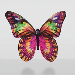 Deko Skulptur Figur Schmetterling Bunt Schwarz