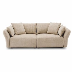 Luxus Wohnzimmer Hotel Sofa mit Kissen Creme