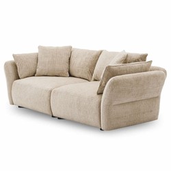 Luxus Wohnzimmer Hotel Sofa mit Kissen Creme