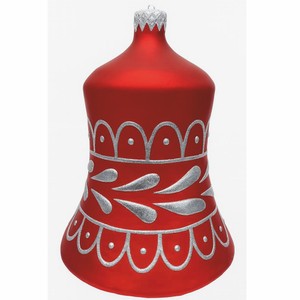 Casa Padrino XXL Decorative Christmas Tree Bauble Red / Silver H. 99 cm - Christmas Decoration