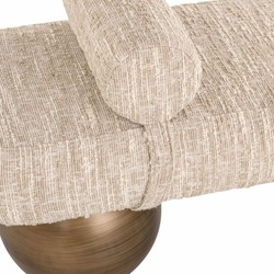 Luxus Bank Sitzbank Beige Braun