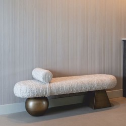 Luxus Bank Sitzbank Beige Braun