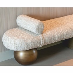 Luxus Bank Sitzbank Beige Braun