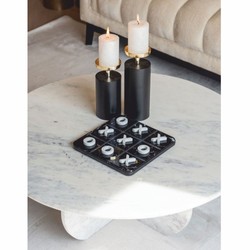 Casa Padrino luxury marble coffee table white Ø 90 cm - Luxury living room furniture