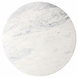 Casa Padrino luxury marble coffee table white Ø 90 cm - Luxury living room furniture