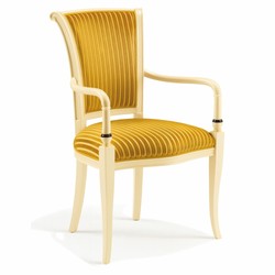 Casa Padrino Chaise de Salle à Manger Baroque de Luxe avec Accoudoirs Or / Crème / Noir - Fabriqué en Italie Casa Padrino Chaise de Salle à Manger Baroque de Luxe avec Accoudoirs Or / Crème / Noir - Fabriqué en Italie