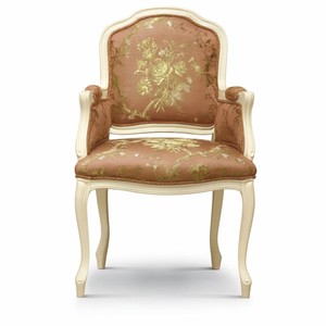 Casa Padrino Sedia da Sala da Pranzo Barocco di Lusso con Braccioli Marrone / Oro / Crema - Fatto in Italia