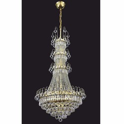 Casa Padrino lampadario barocco di lusso in cristallo oro lucido A. 130 cm