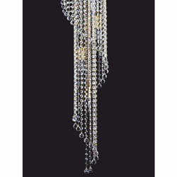 Casa Padrino Luxury Baroque Chandelier Gold H. 120 cm - Round Crystal Glass Chandelier

