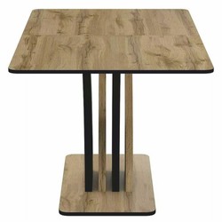 Casa Padrino table à manger marron / noir 120-160 cm - Table de cuisine extensible