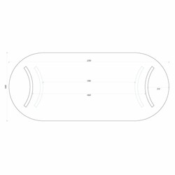 Casa Padrino Mesa de Comedor de Lujo de Roble Negro 235 cm - Muebles de Comedor