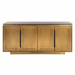 Casa Padrino buffet de luxe avec 4 portes et plateau en marbre or / noir 184 cm