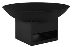Casa Padrino brasero de luxe en métal noir Ø 88 cm - Accessoires de jardin