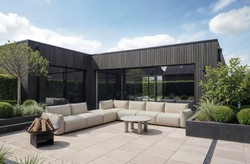 Casa Padrino brasero de luxe en métal noir Ø 88 cm - Accessoires de jardin