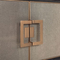 Casa Padrino Luxury TV Cabinet Black / Gray / Brass 185 cm - Living Room & Hotel Furniture