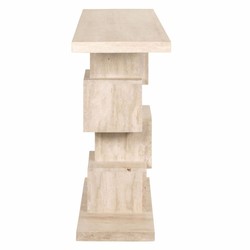 Casa Padrino consolle di lusso in travertino beige 140 cm - Mobili di lusso in pietra naturale